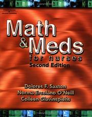 Cover of Math and meds for nurses by Dolores Saxton