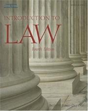 Cover of Introduction to law by Beth Walston-Dunham
