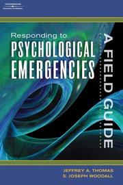 Front cover of Raesponding to psychological emergencies by Jeffrey A. Thomas