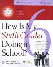 Front cover of How is my sixth grader doing in school? by Jennifer Jacobson