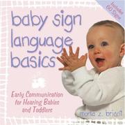 Cover of Baby sign language basics by Monta Z. Briant