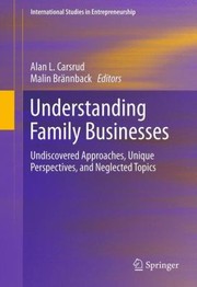 Front cover of Understanding Family Businesses Undiscovered Approaches Unique Perspectives And Neglected Topics by Malin Br Nnback