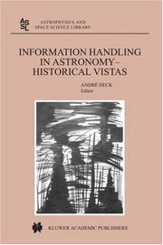 Front cover of Information handling in astronomy by A. Heck