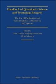 Cover of Handbook of quantitative science and technology research by H. F. Moed