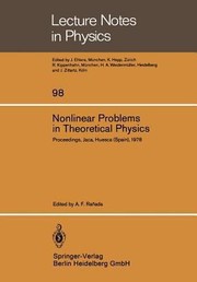 Front cover of Nonlinear Problems In Theoretical Physics Proceedings Of The 9 Gift Internat Seminar On Theoret Physics Held At Jaca Huesca Spain June 1978 by A. F. Ranada