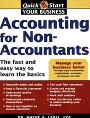 Cover of ACCOUNTING FOR NON-ACCOUNTANTS by Wayne A. Label