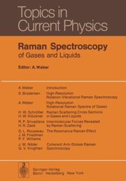 Front cover of Raman Spectroscopy Of Gases And Liquids by A. Weber