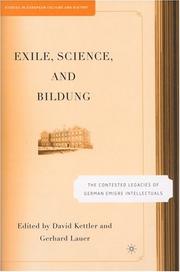 Front cover of Exile, science, and Bildung by David Kettler