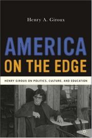 Front cover of America on the Edge by Henry A. Giroux