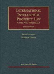 Front cover of International Intellectual Property Law Cases And Materials by Marketa Trimble