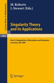 Front cover of Singularity Theory And Its Applications Warwick 1989 by Mark Roberts undifferentiated