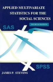 Cover of Applied Multivariate Statistics For The Social Sciences by James P. Stevens
