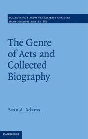 Cover of The Genre Of Acts And Collected Biography by Sean A. Adams