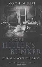 Cover of Inside Hitler's Bunker by Joachim Fest