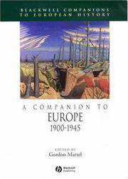 Front cover of Companion to Europe 1900-1945 by Gordon Martel