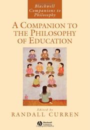 Front cover of Companion to the Philosophy of Education by Randall Curren