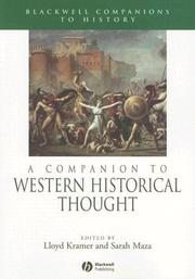 Front cover of A Companion to Western Historical Thought by Sarah Maza