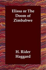 Front cover of Elissa, or the Doom of Zimbabwe by H. Rider Haggard