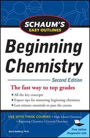 Cover of Schaums Easy Outlines Beginning Chemistry by David E. Goldberg