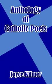 Cover of Anthology of Catholic poets by Joyce Kilmer