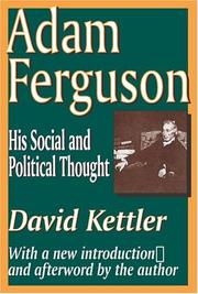 Cover of Adam Ferguson by David Kettler