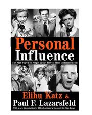 Cover of Personal influence by Elihu Katz