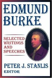 Cover of Edmund Burke by Peter Stanlis