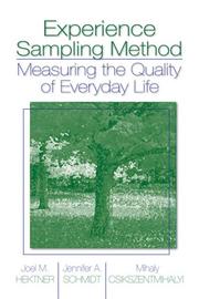 Cover of Experience sampling method by Joel M Hektner
