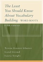 Front cover of The least you should know about vocabulary building by Teresa Ferster Glazier
