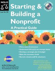 Front cover of Starting & Building a Nonprofit by Peri Pakroo