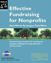 Cover of Effective Fundraising for Nonprofits by Ilona M. Bray