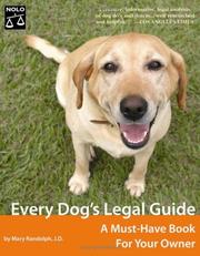 Front cover of Every dog's legal guide by Mary Randolph