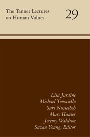 Cover of The Tanner Lectures On Human Values by Suzan Young