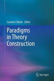Cover of Paradigms In Theory Construction by Luciano L'Abate