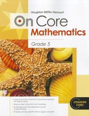 Cover of On Core Mathematics Grade 5 by Houghton Mifflin Harcourt
