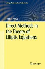 Front cover of Direct Methods In The Theory Of Elliptic Equations by Gerard Tronel