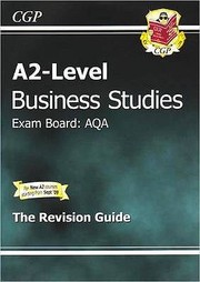 Front cover of A2-level business studies. The revision guide by Richard Parsons