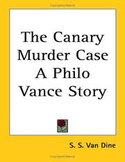 Cover of The "Canary" Murder Case by Willard Huntington Wright