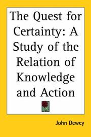 Cover of The quest for certainty by John Dewey