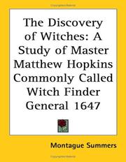Front cover of The Discovery of Witches by Montague Summers