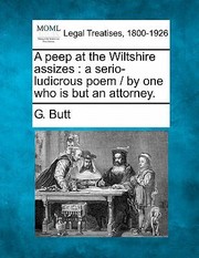 Front cover of A Peep at the Wiltshire Assizes by G. Butt