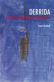 Front cover of Derrida And The Inheritance Of Democracy by Samir Haddad