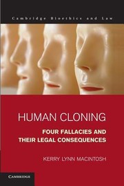 Front cover of Human Cloning
            
                Cambridge Bioethics and Law by Kerry Lynn Macintosh