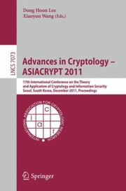 Front cover of Advances In Cryptology Asiacrypt 2011 by Xiaoyun Wang