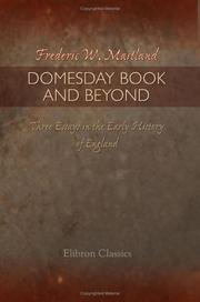 Cover of Domesday book and beyond by Frederic William Maitland