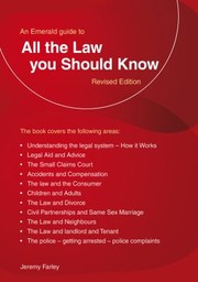Cover of All The Law You Should Know by Jeremy Farley