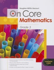 Cover of On Core Mathematics Grade 3 by Houghton Mifflin Harcourt
