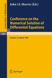 Front cover of Conference On The Numerical Solution Of Differential Equations by J. L. Morris