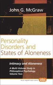 Front cover of Personality Disorders And States Of Aloneness by John G. McGraw