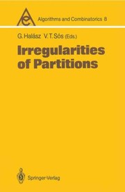 Front cover of Irregularities Of Partitions by Vera T. Sos